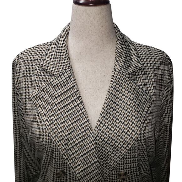 Maurice’s Plus 2X Houndstooth Soft Blazer – Green Gray Black Knit, NWT - Picture 2 of 9